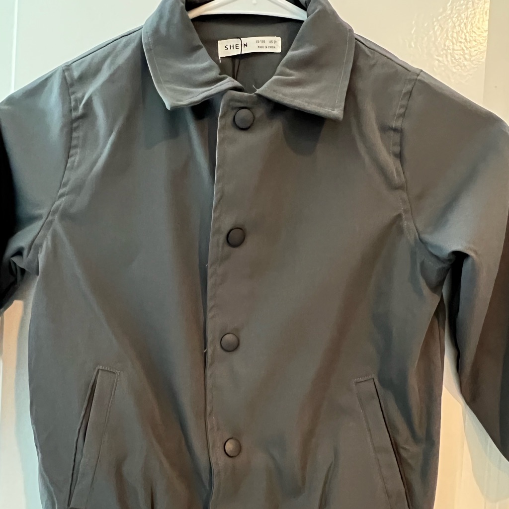Toddler Gray Snap Button Down Jacket